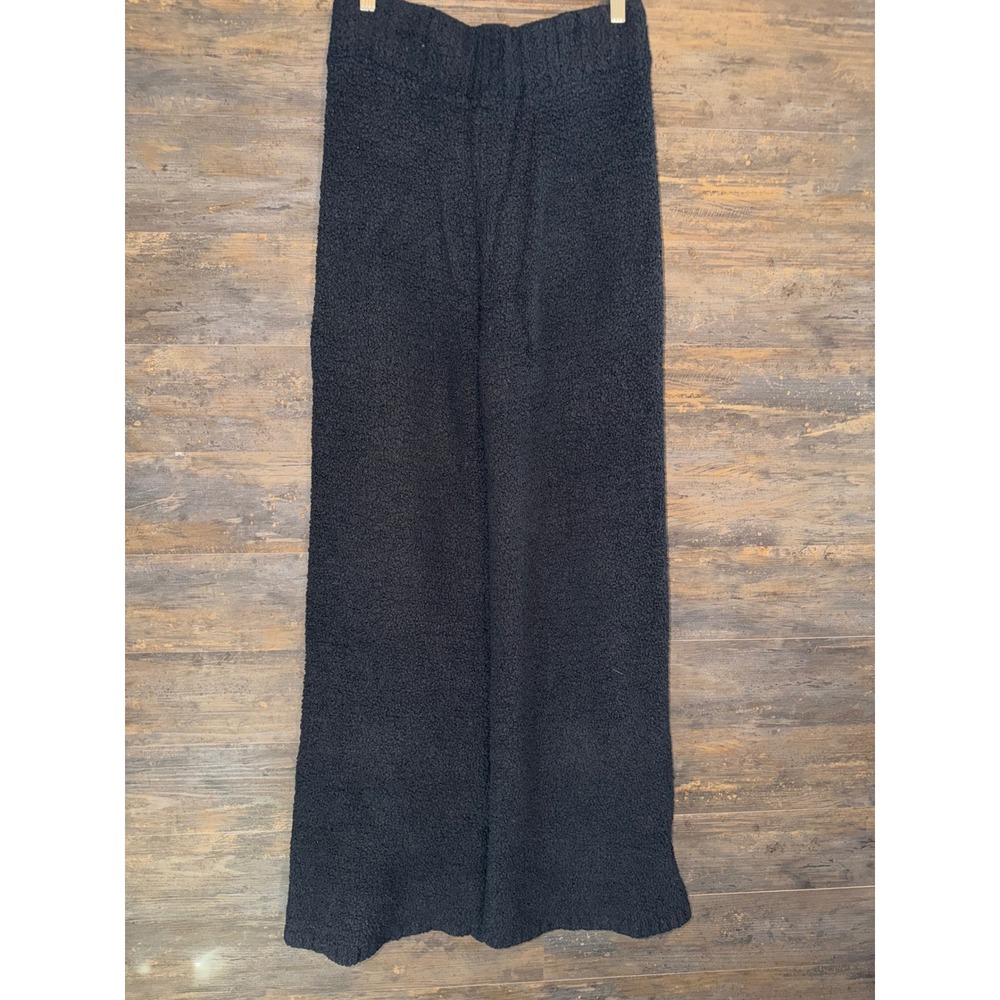 Skims Cozy Knit Pant Onyx Black Wide Leg Boucle Lounge Pants L/XL
